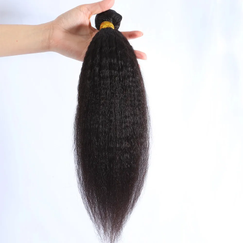 Grade 10 Remy Hair Extensions Original Brazilian Human Hair Bundles with Double Weft Afro Kinky Straight Style for Black Women