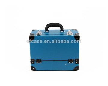 CLASSIC BLUE PAPERBOARD HAND CARRY COSMETIC MAKEUP CASE,BEAUTY CASE