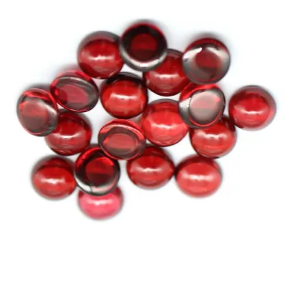 Natural Garnet Mozambique Garnet Round Plain Cabochons