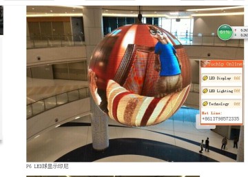 Écran de boule LED P6 de 1,8 m