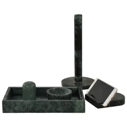 5pcs Blue Marble Tableware Set