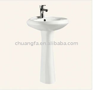 cheap small size Ceramic pedestal basin without faucet