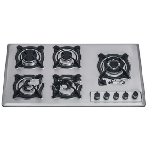 5 Burners Metal Knob Gas Hob 5 Burners Stainless Steel Gas Hob Supplier