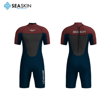 Seaskin High Quality Men Black Neoprene Shorty Wetsuits