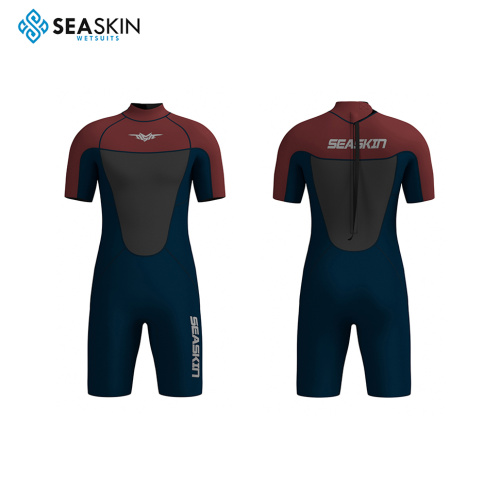 Seaskin High Quality Men Black Neoprene Shorty Wetsuits