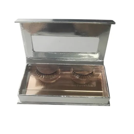 Silver Rose Gold Paper Interior Eyelash Paper Box