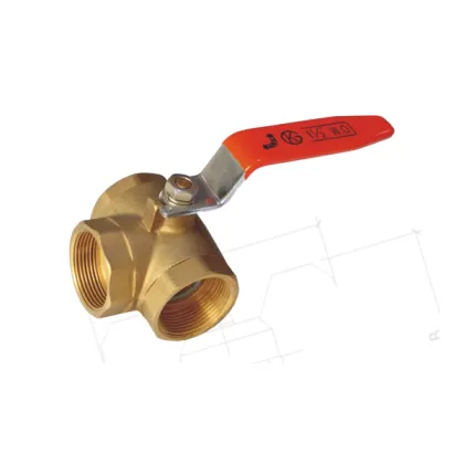 Kitz 3-Way Lever Handle Forged Brass Ball Valve