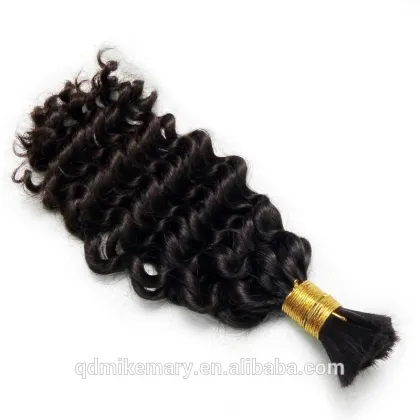 Human Hair Braiding Brazilian Deep Wave Hair Bulk
