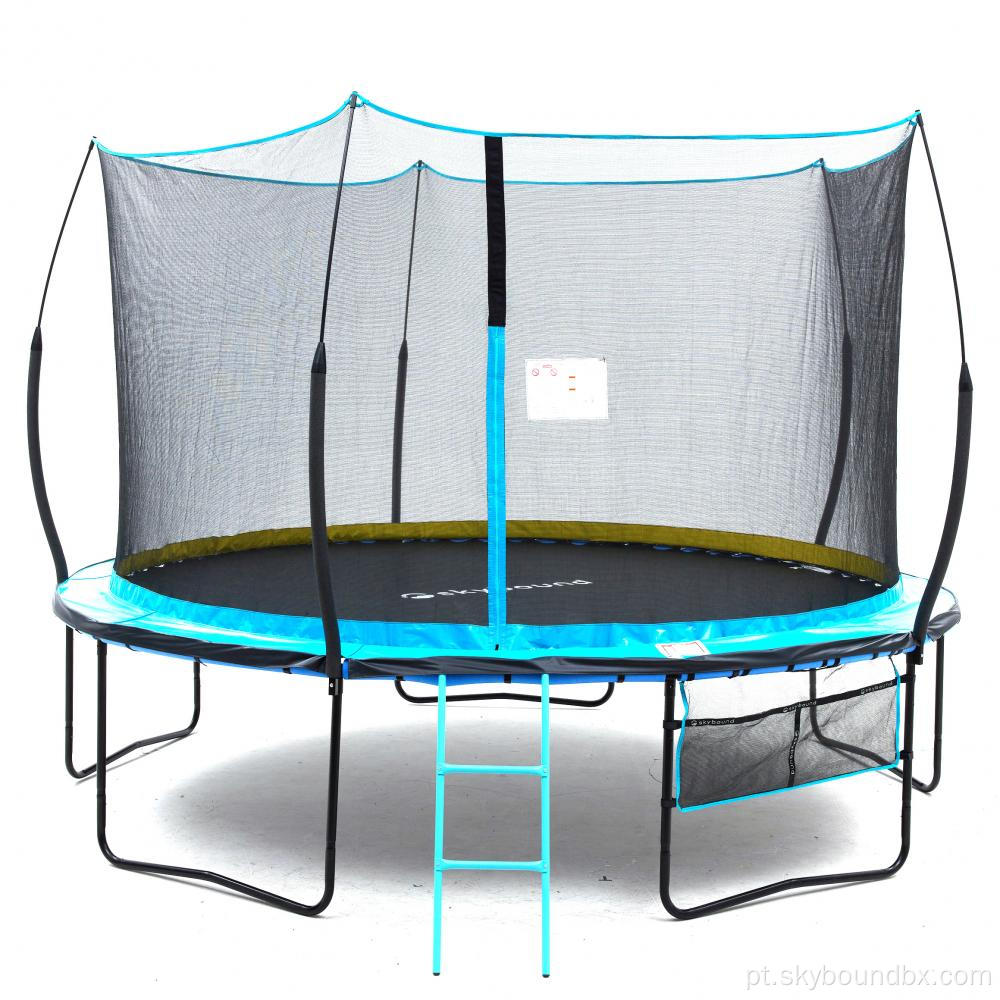 12 pés recreativos de trampolim azul