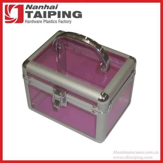 Aluminum Pink Acrylic Cosmetic Organizers