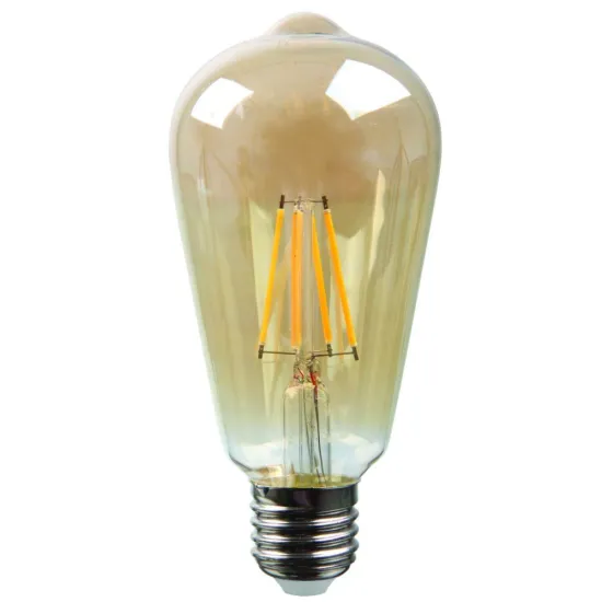 Home Decoration Amber Glass ST64 LED Bulb E27 Socket 2w-8w Filament