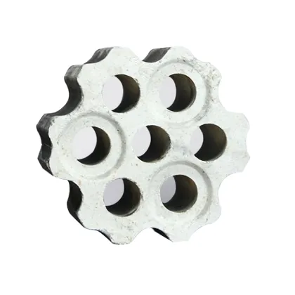 Seven-hole lattice brick for hot blast furnace