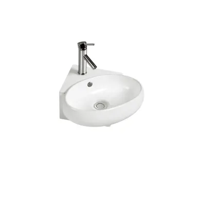 Hotsale Delta Shape Wall Hung Ceramic Art Lavatory Sink Basin