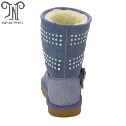 Childrens Long Purple Girls Kids Half Boots