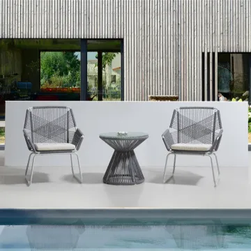Good Quality Outdoor Rope Furniture: Garden Aluminium Rope Dining Set