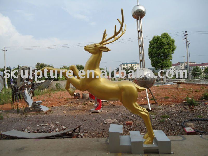 stainless steel metal animal sculpture 