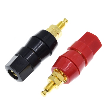 TZT 1pair Black Red Terminal Connector Amplifier Binding Post Speaker Plug Adapter