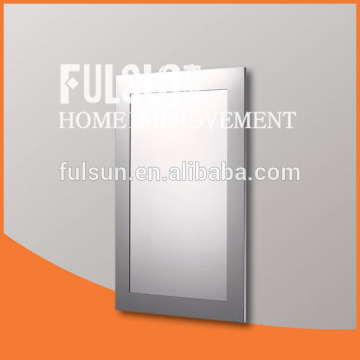 Large Wall mounted stainless steel frame bathroom mirror