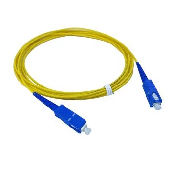 SCU/SCU 3m G652D 2.0mm PVC Yellow Long Boot Fiber PatchCord