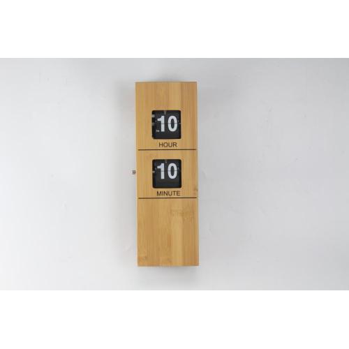 Flip Clock Cuboid in legno di piccole dimensioni