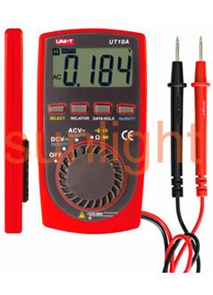 Pocket-Size Digital Multimeter, AC/DC/Resistance/Capacitance UT10A