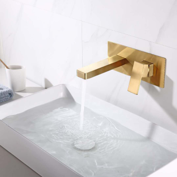 Modern Bathroom Wall Mount Brass Faucet with Custom Design