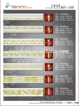 polyurethane carved corner mouldings Pu Foam Cornice Moulding Products in 10cm