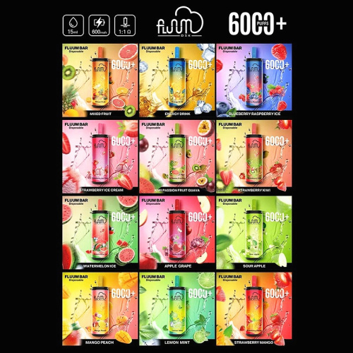 Ventes à chaud barre de flucs de vape jetable 6000