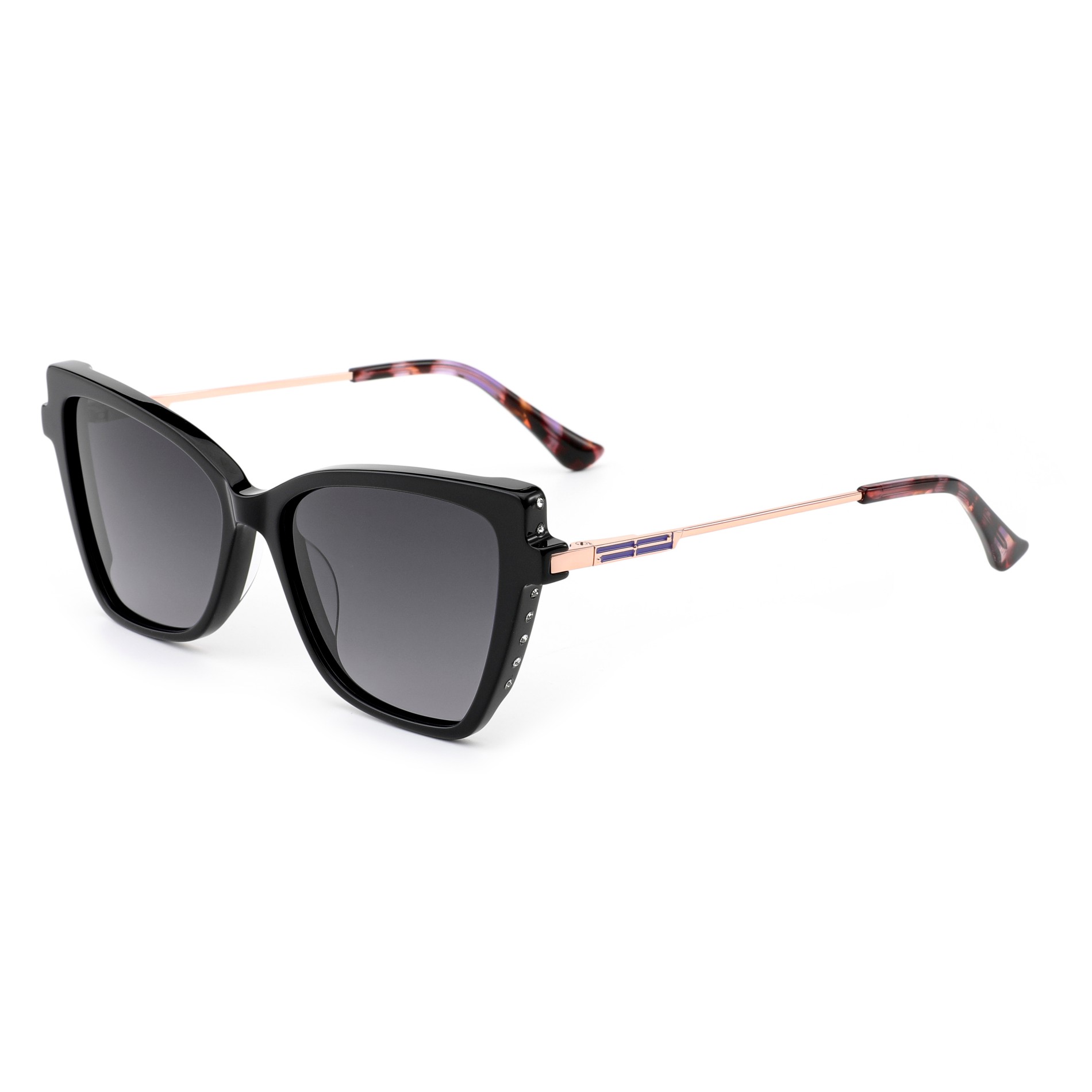 Black acetate sunglasses minimalist design