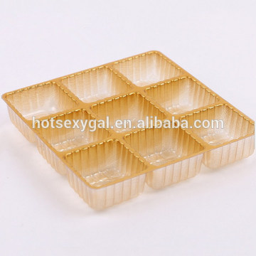 Transparent plastic blister box packaging with slide in card