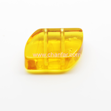 two hole yellow pure crystal beads accossories