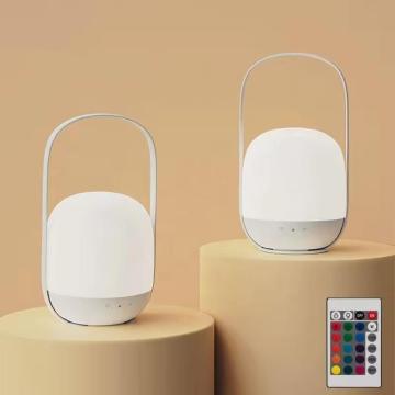 Wireless Rechargeable Camping Lamps Touch Control Bedroom Bedside Reading Night Light Remote Control Dimming RGB Table Lamp