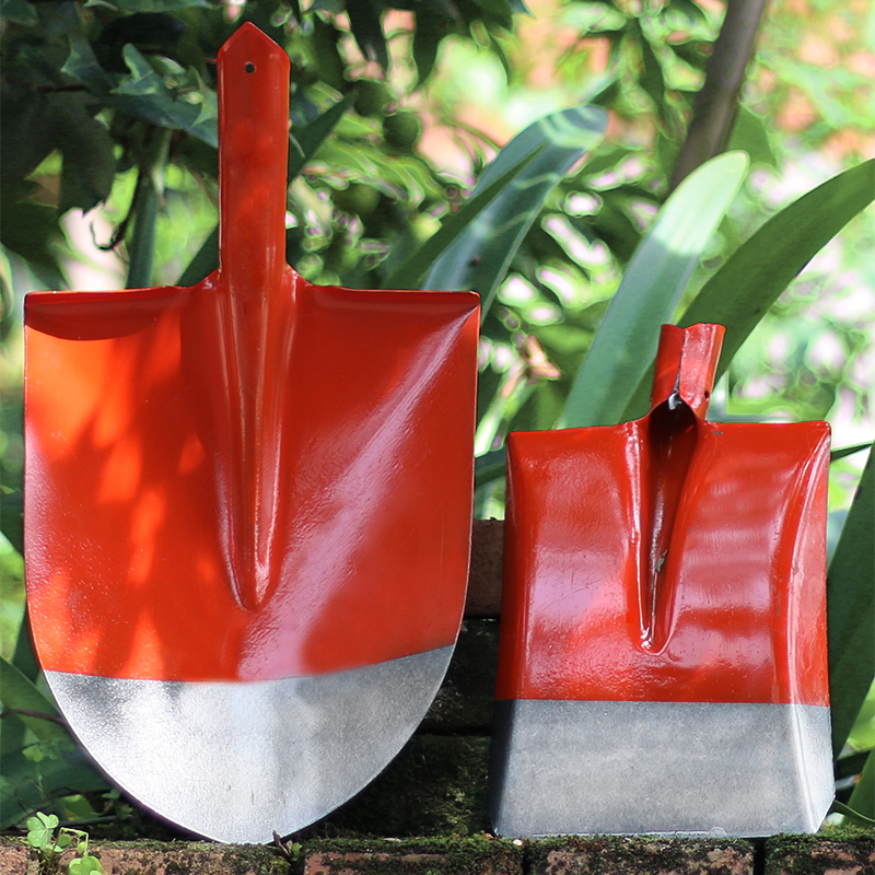 High Quality Red Metal Head Shovel With Wooden Handle