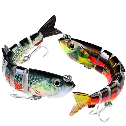 New 8 Segment Fishing Lure: 13cm, 22g Multi-Jointed Swimbait - Sinking Hard Bait for Bass Fishing