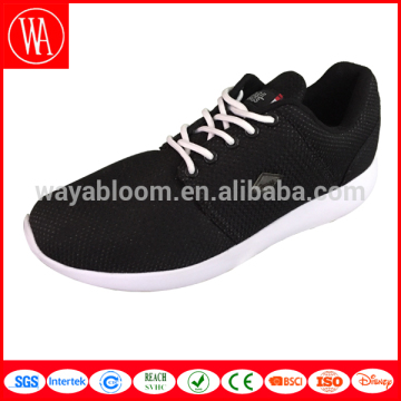 Men's black lace up mesh casual shoes