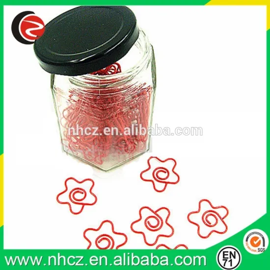 Flower Paper Clip in Glass Bottle