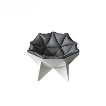 Tapicería de relleno geométrica Q1 Lounge Armrest Chair