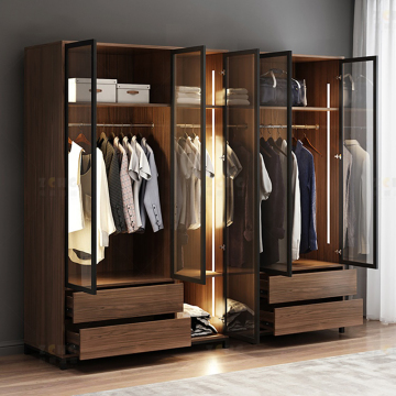 High Quality Bedroom Furniture: Melamine Closets and Wooden Wardrobes with Glass