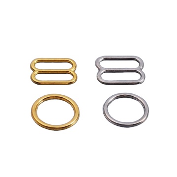 Custom Color Zinc Alloy Swimsuit Adjuster with Metal Rings and Sliders - KR50206