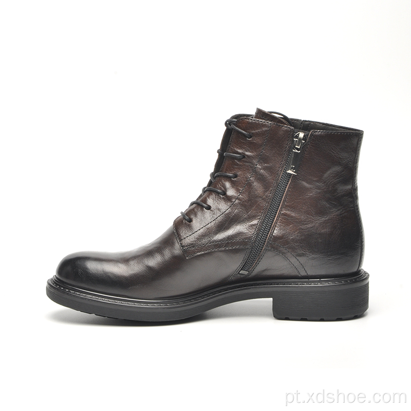 Botas femininas de couro de vaca para tornozelo business casual