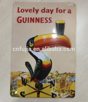 funny animal metal tin sign,vintage style hanging tin poster