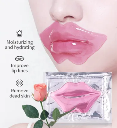 Wholesale Multicolor Crystal Sleeping Lip Mask Sheet Collagen Lip Mask 8g