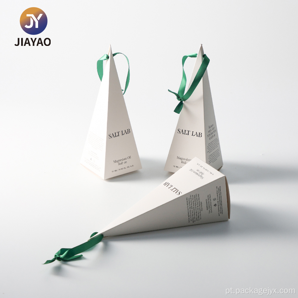 Estojo de armazenamento triangular elegante para produtos de beleza