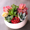 Home Garden Decoration Artificial Succulents Plants DIY Flower Arrangement Accessories Fake Plants Green Purple Red Mini Bonsai