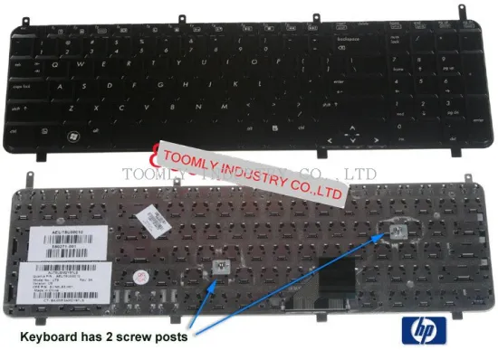 Laptop Keyboard For Hp Pavilion Hdx18 Series Glossy Black 578916-001