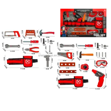 Interactive Pretend Play Set: Toddler Power Toy Tool Kit with Construction Tool Belt and Electronic Toy Drill for Boys