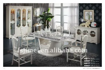 Elegant stone top dining tables