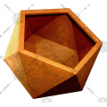 Grande corrosion grand pot de fleur polygonal