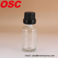 Garrafa de vidro transparente garrafa de óleo essencial frasco com gotas de tamper evidente