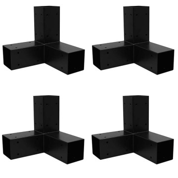 Steel Brackets 4x4 Kit for Wood Connector - 3-Way Angle Corner Pergola